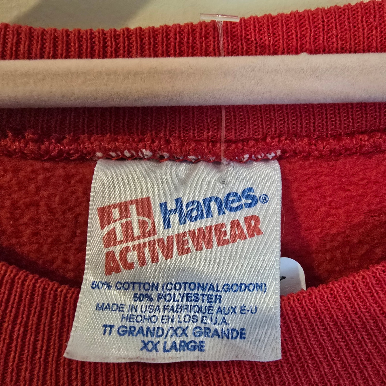 Vintage Hanes Ohio State Buckeyes Sweatshirt Red Xxl Crewneck Made In Usa 90s — image 5 of 6
